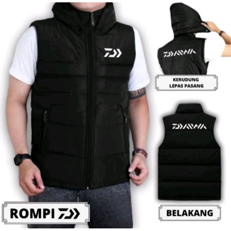 hoodie lepas pasang rompi mancing Daiwa waterproof Windproof