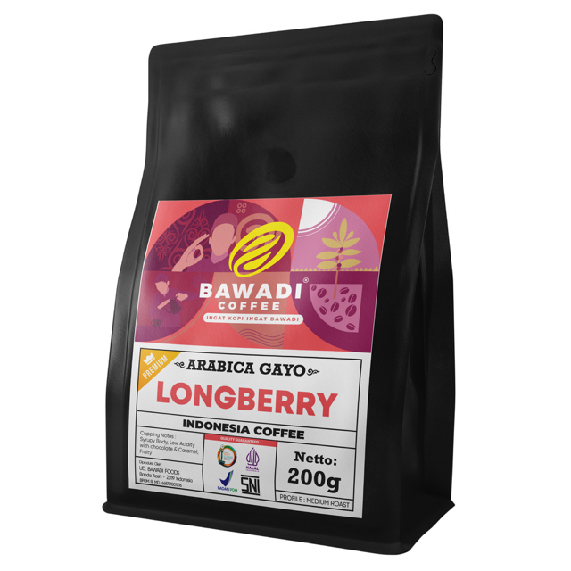 

Bawadi Coffee Arabica Gayo Longberry Powder 200g - Kopi Aceh Gayo