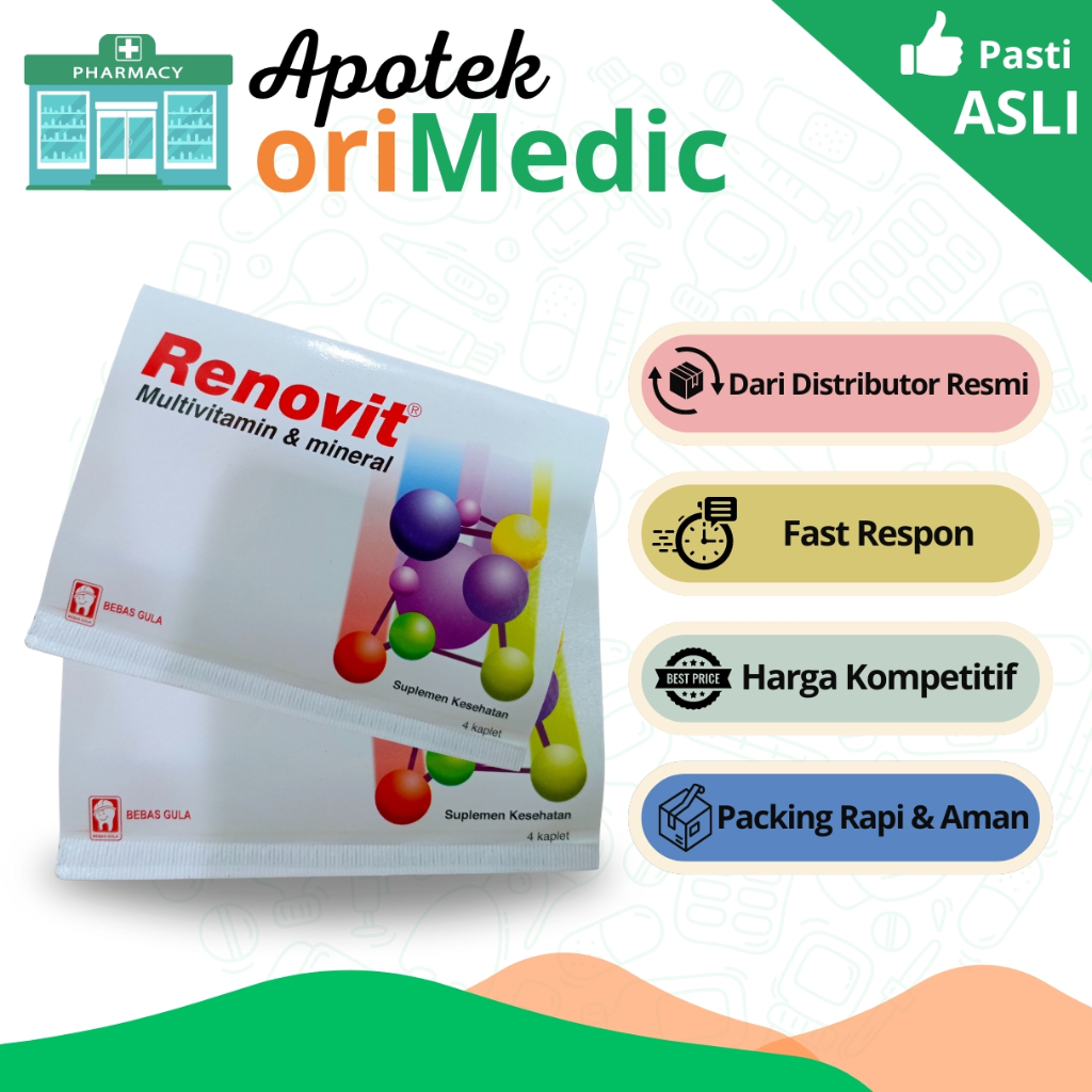 Renovit Multivitamin & Mineral Strip 4 Kandungan Lengkap untuk Sehat