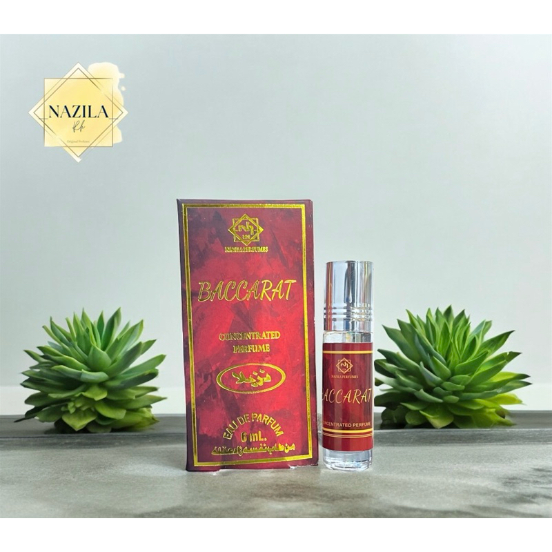 ORIGINAL PARFUM ARAB BACCARAT AROMA TAHAN LAMA NON ALKOHOL ROLL ON 6ML