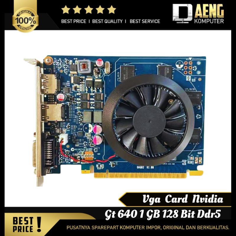 VGA card PC Nvidia GeForce GT 640 1 GB 128 Bit ddr5 non pin Murah