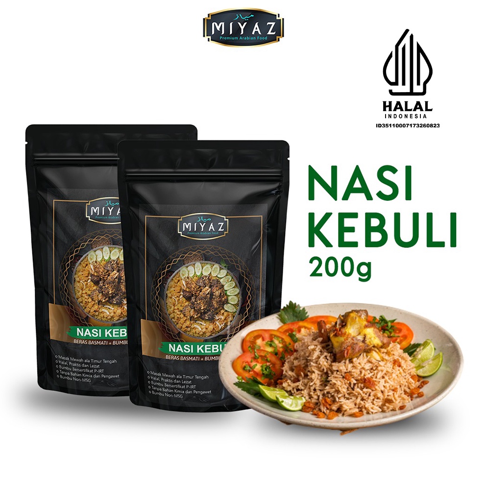 

Sale Sekarang MIYAZ NASI KEBULI NASI BRIYANI NASI MANDHI NASI BUKHARI KABSA BERAS BASMATI BUMBU INSTAN ARABIAN FOOD