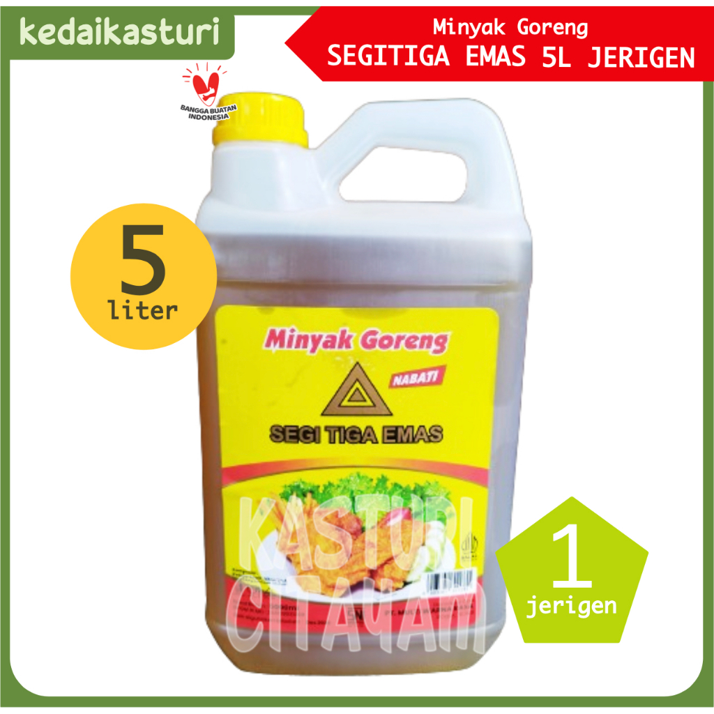 

Segitiga Emas 5 Liter Minyak Goreng - 1 Jerigen