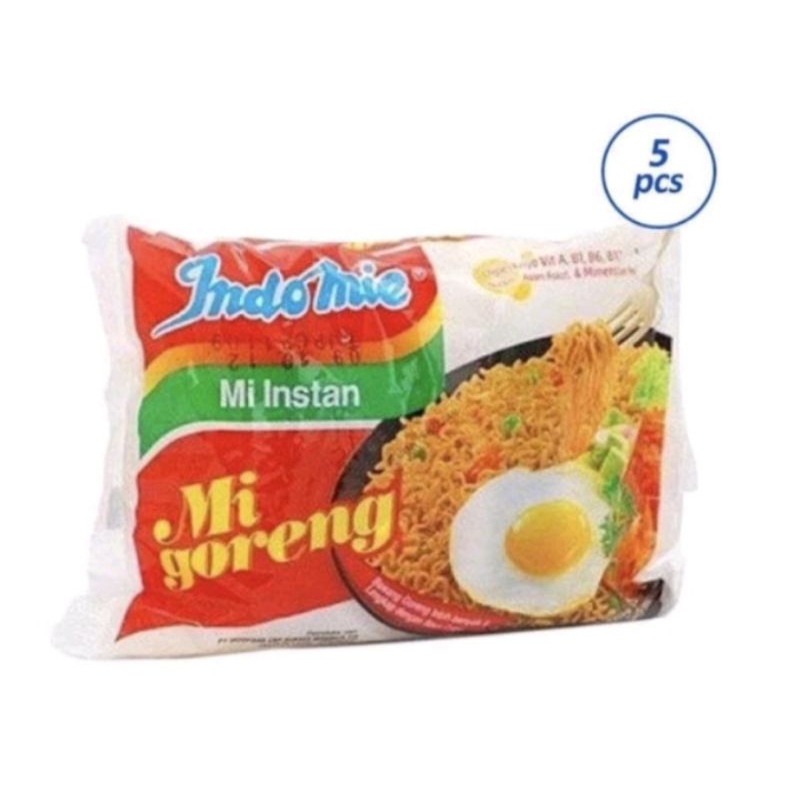 

Indomie goreng/mie instan goreng 5pcs pake Babel crep