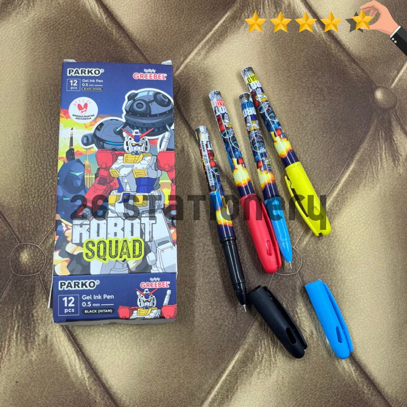 

Pulpen parko gel pen 0,5mm / gel pen motif / hitam