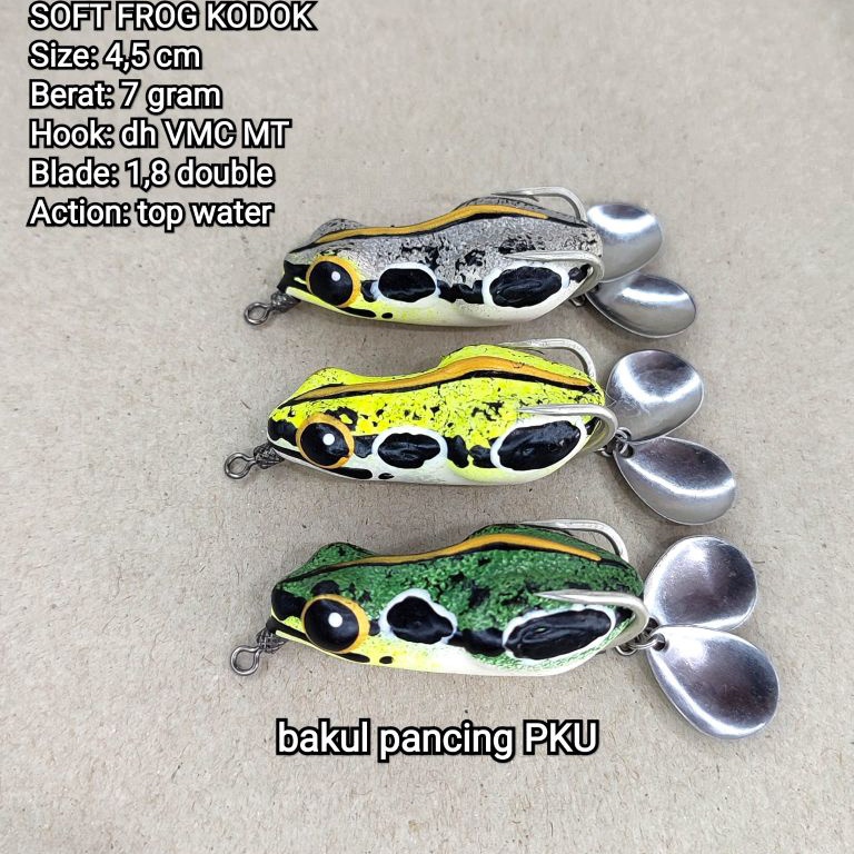 KODE R2S SOFT FROG REAL KATAK TOMPEL VMC MT HOOK anyar gres lure soft frog sofrog sof frog sofrok