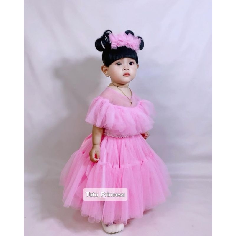 dress SABRINA pesta anak baju ulang tahun anak perempuan pelanngi unicorn kuda poni dress natal