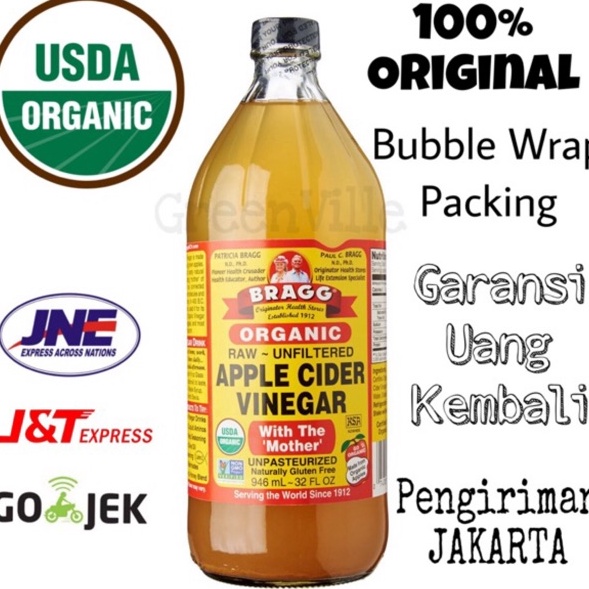 

Masih fresh Bragg Apple Cider Vinegar 946ml Cuka Apel Organik