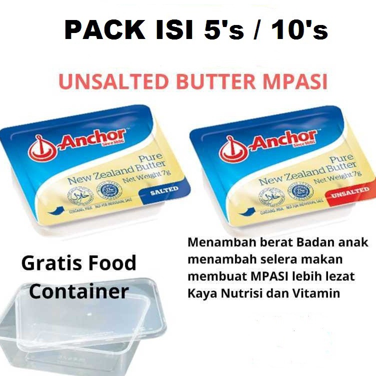 

Buruan Beli Butter Anchor UnsaltedSalted MPASI 7gr Minidish Mentega Bayi Free Box