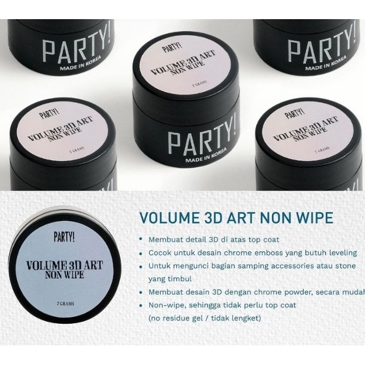 

Promo Hari Ini PARTY VOLUME 3D ART NON WIPE MADE IN KOREA