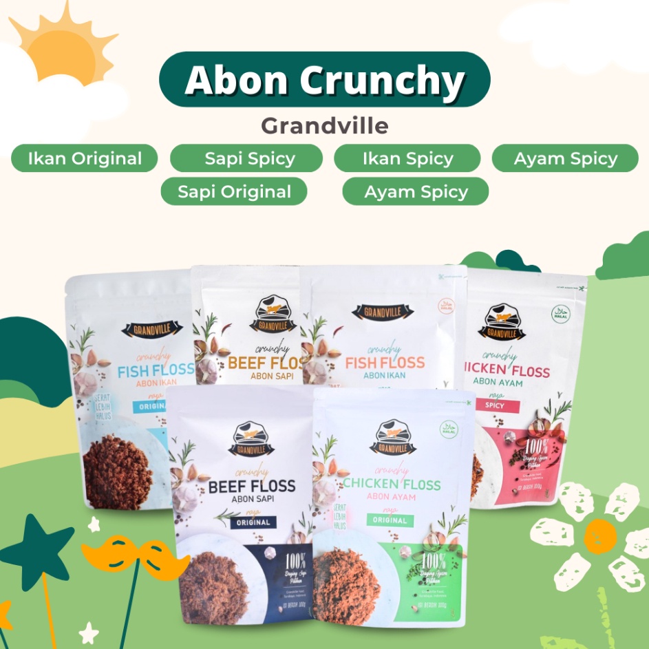 

Untuk Anda Grandville Abon Sapi Ayam Crunchy Abon Anak Non MSG Halal MPASI