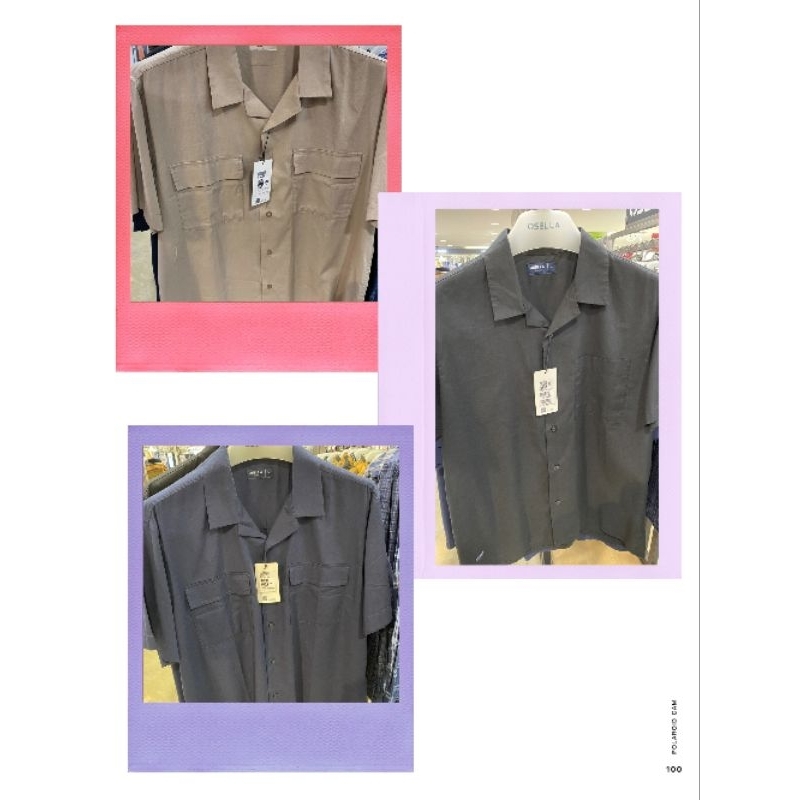 OSELLA - Kemeja Lengan Pendek Pria Size S-XL Original