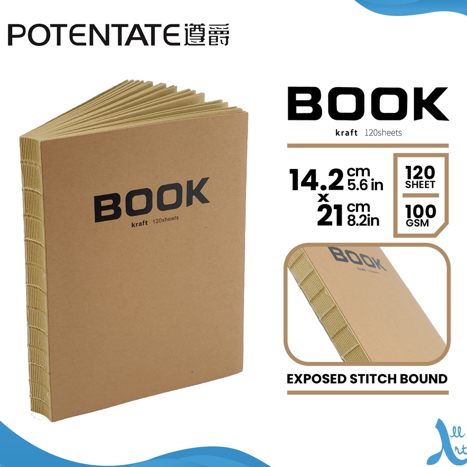 

Dijamin Terbaik Buku Sketsa Potentate Kraft Paper 142x21cm Exposed Bound Sketchbook