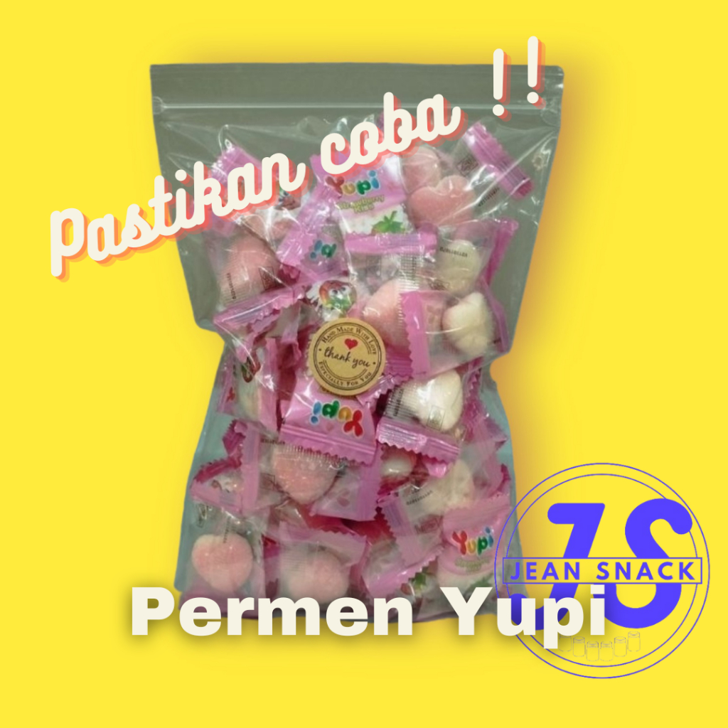 

Permen Yupi Strawberry kiss love gummy 100gr