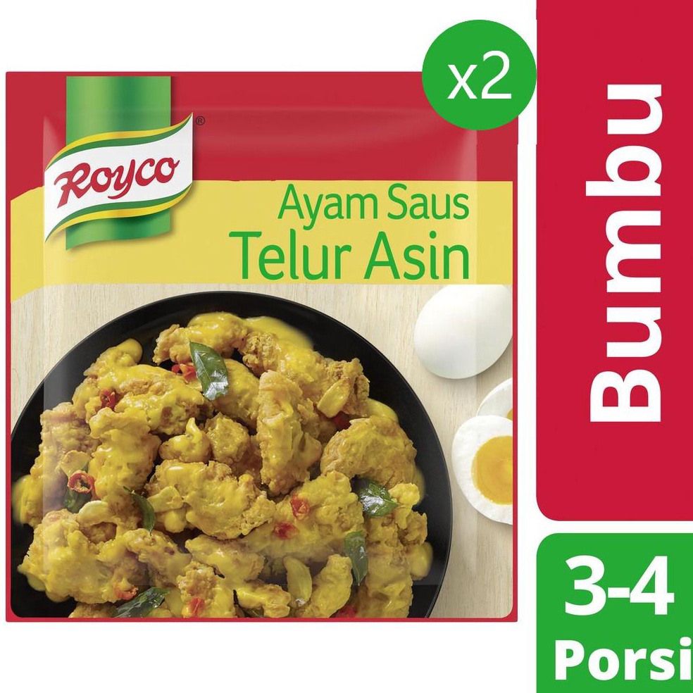 

Semangat Abis Royco Bumbu Ayam Saus Telur Asin 22 gr x2