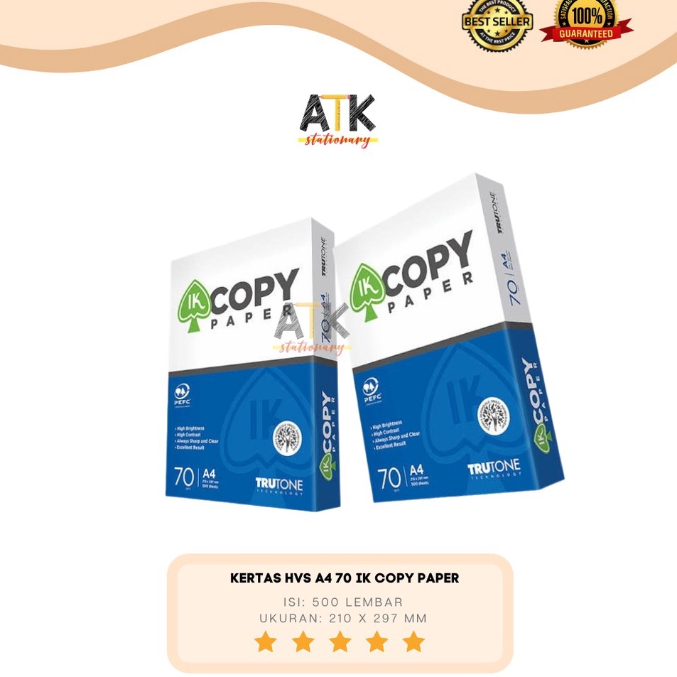 

Murah Terlaris Kertas HVS A4 7 IK Copy Paper atk