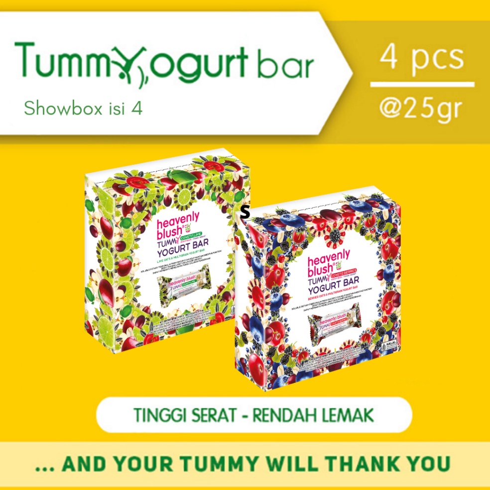 

SuperSale Heavenly Blush Tummy Yoghurt Bar Showbox isi 4 pcs 25gr x 4pcs