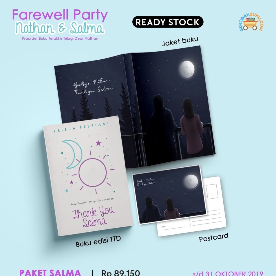 

Serba Berkualitas Thank You Salma PAKET SALMA Edisi TTD Postcard Jaket Buku Erisca Febriani