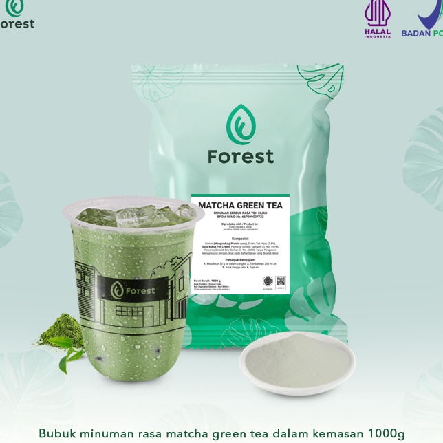 

Spesial Edition Bubuk Minuman Teh GREEN TEA MATCHA Powder 1 gr FOREST