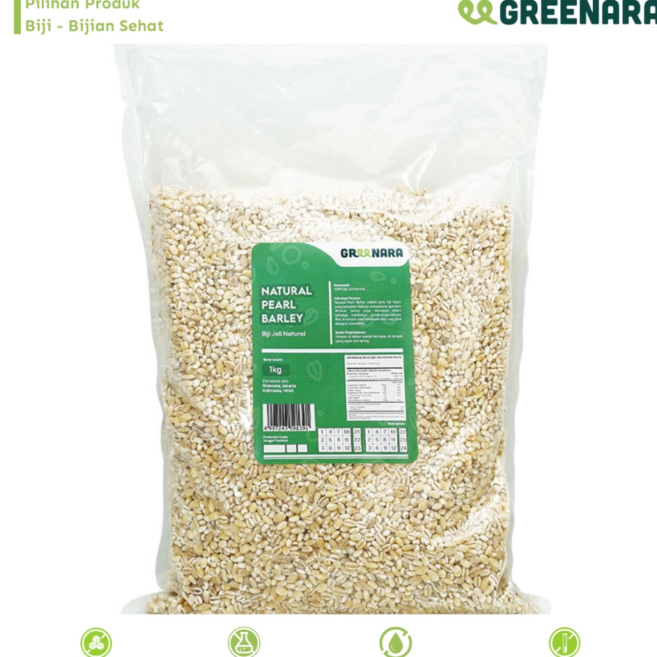 

Ready Stock Greenara Biji Jali Jali 1kg Natural Pearl Barley