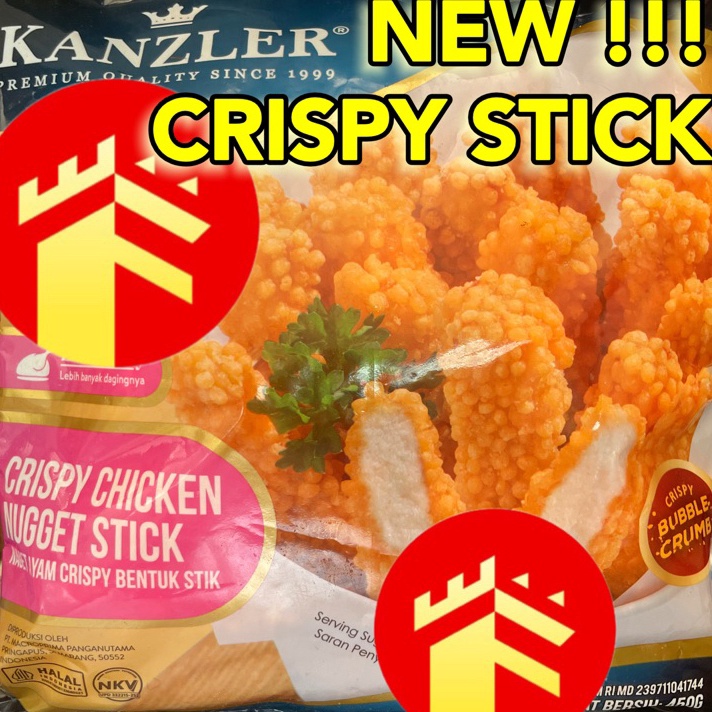 

HOT KANZLER NUGET NAGET AYAM CRISPY CHICKEN NUGGET STICK 45 GR CRISPY STICK KANZLER CHICKEN NUGGET STICK 45 GR