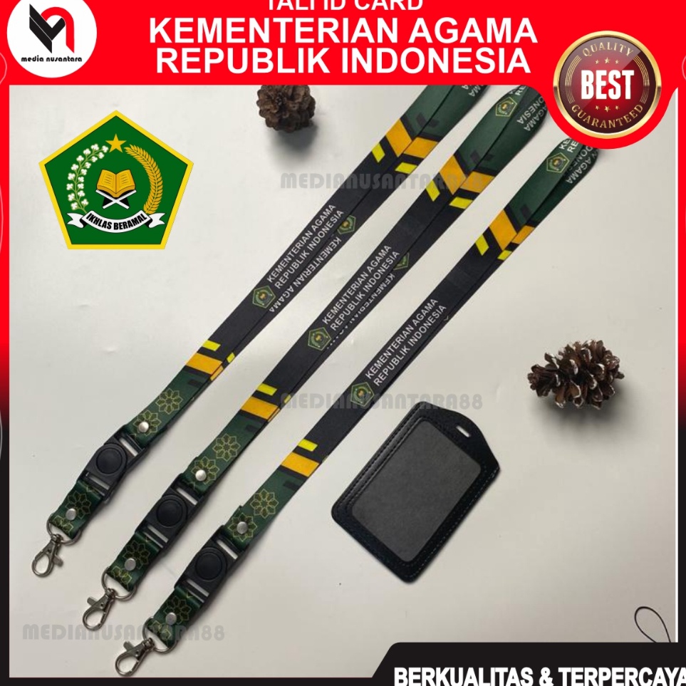 

Best Price Tali ID Card KEMENAG Tali Lanyard KEMENTERIAN AGAMA Printing 2 Sisi Paket Lengkap