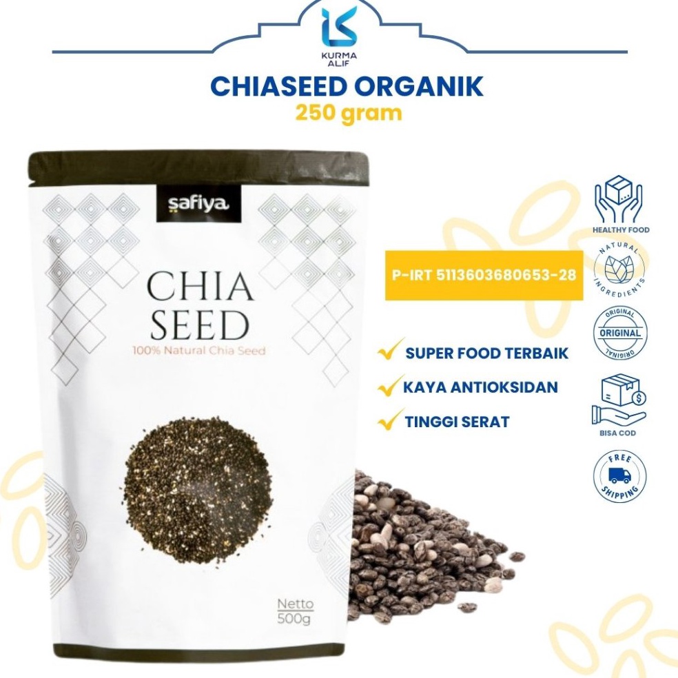 

New Deal Organic Black Chia Seed 25 gr Premium Biji Chiaseed Original Safiya Food