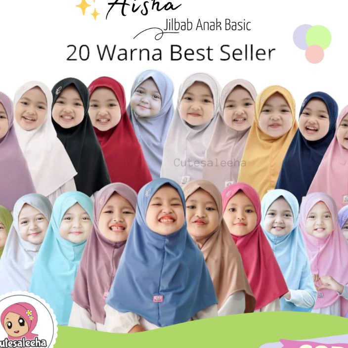 XG34448 Kerudung Anak Jilbab Hijab Anak Bayi Perempuan Jilbab Anak Premium Jilbab Aisha  Cutesaleeha