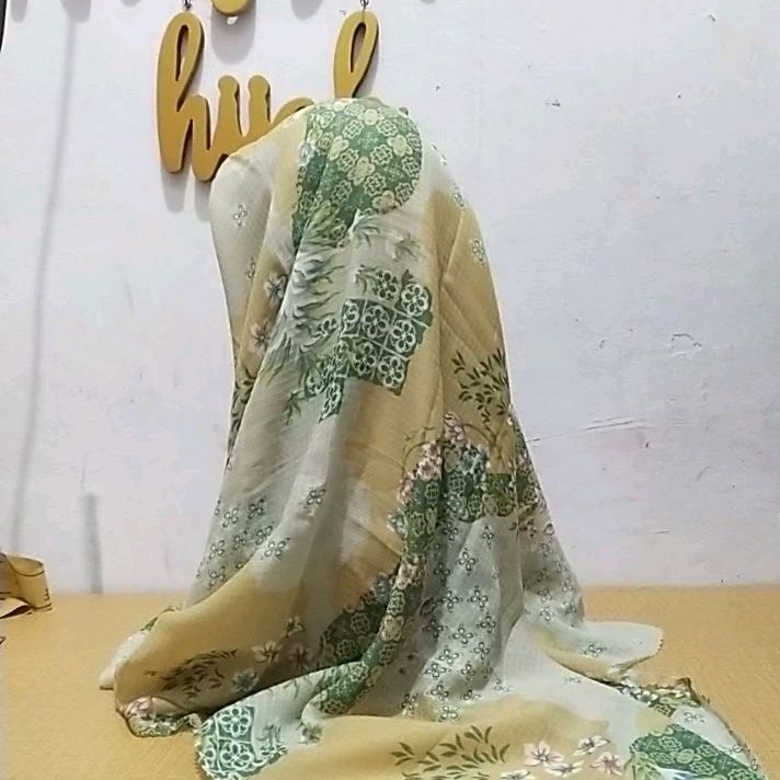 Segiempat Motif Waffle Voal Laser