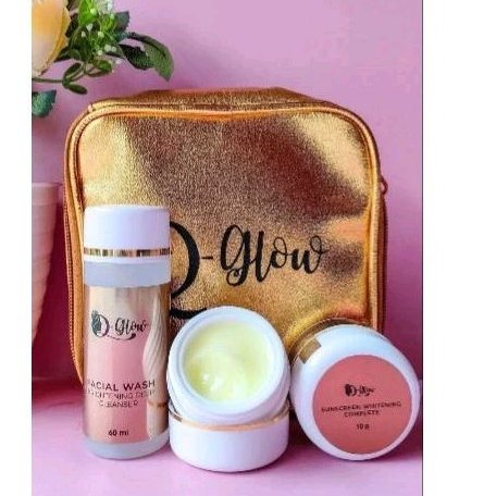 Original Q glow skincare Bpom paket whitening & Acne series
