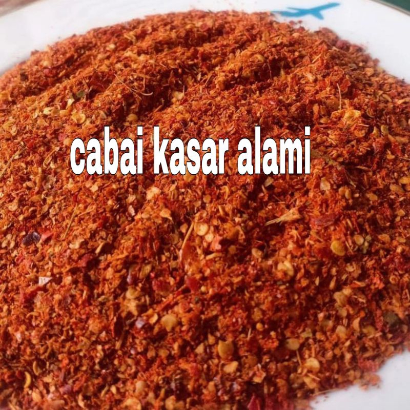 

CHILI FLAKES POWDER / BUBUK CABAI ALAMI / EXTRA PEDAS CABAI KASAR UKURAN 1KG