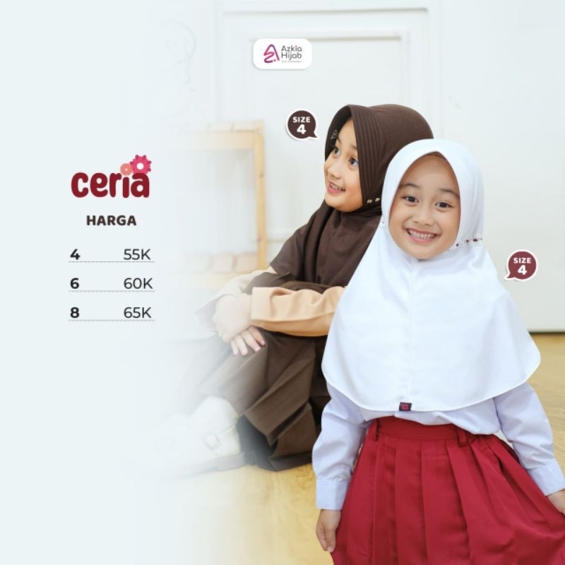 kerudung sekolah anak by azkia hijab ori model ceria
