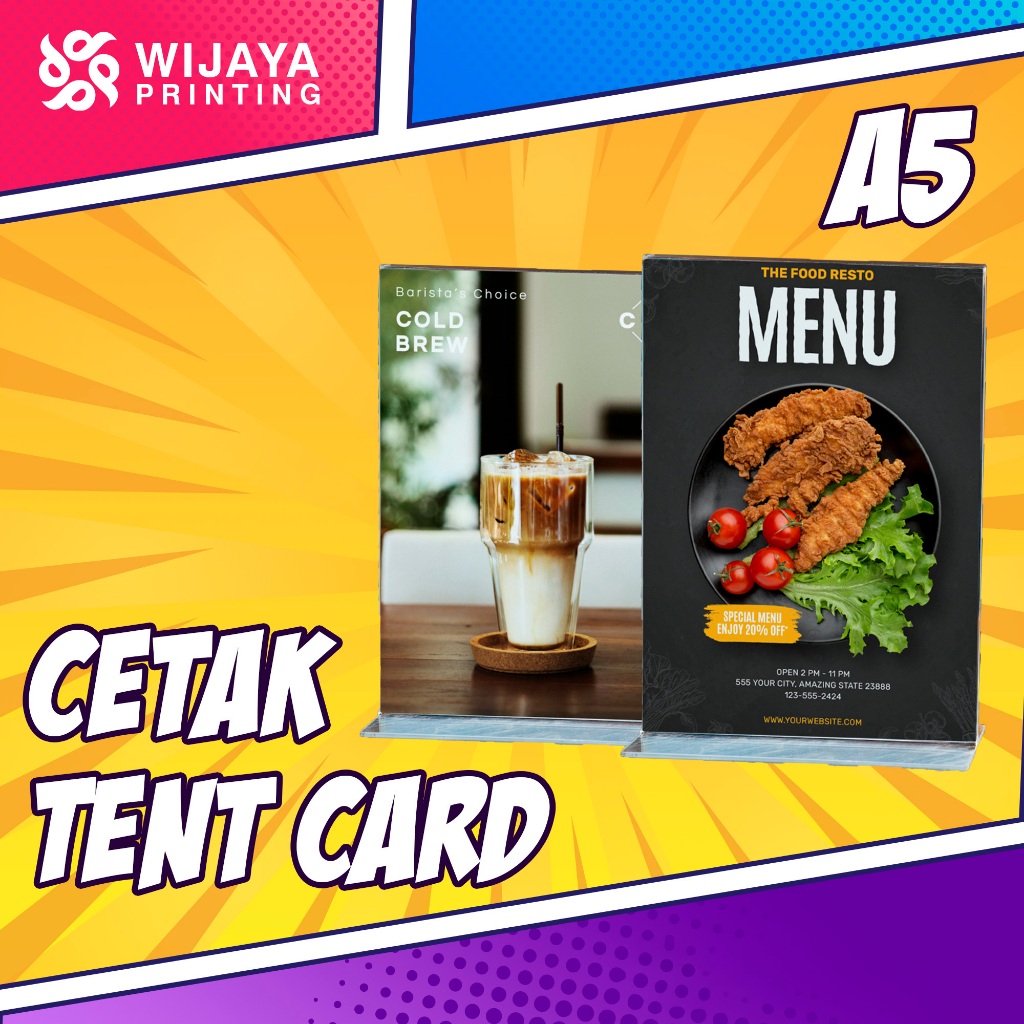 

Cetak Tent Card A5, Print Tent Card A5