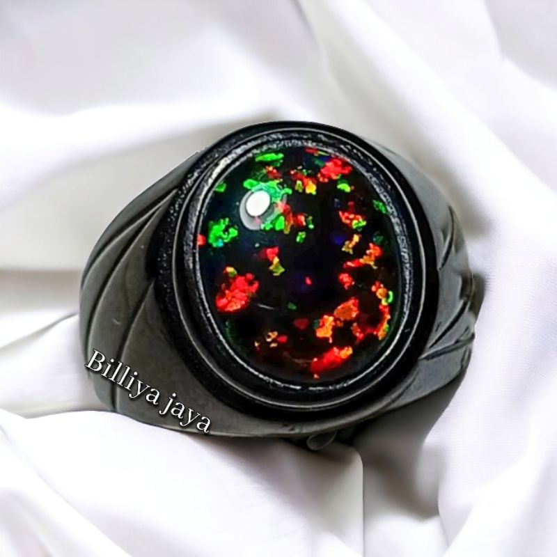 CINCIN BATU KALIMAYA BLACK OVAL AUSTRALIA FULL JARONG TOP QUALITY