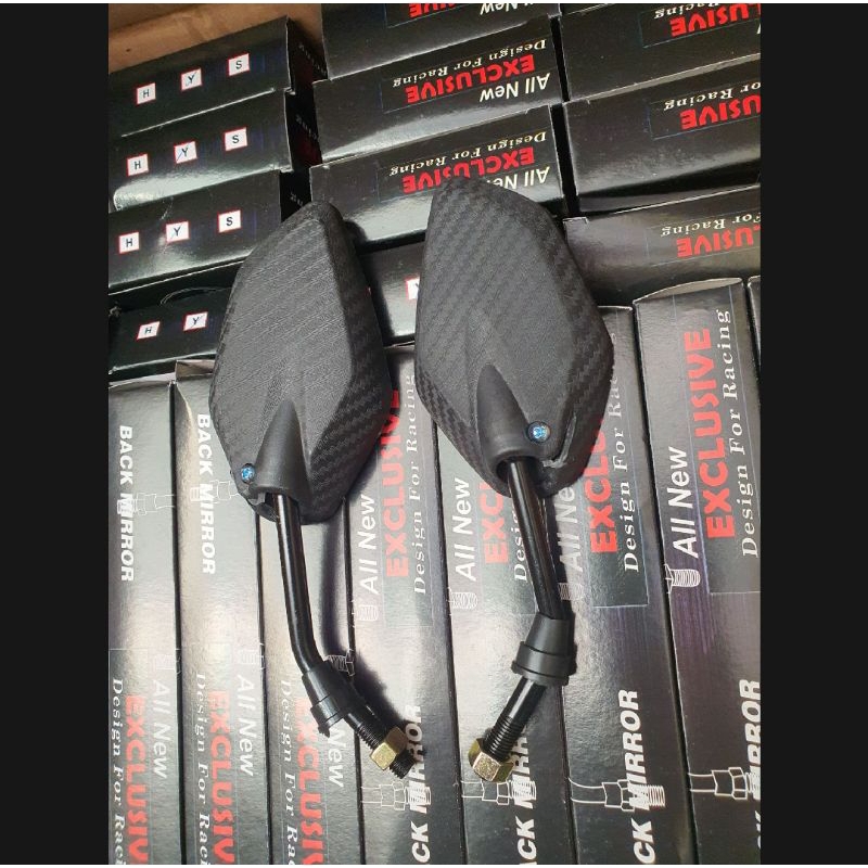 Spion Yamaha Jupiter Mini Karbon Doff - Spion Model Jupiter z mini gagang hitam kecil - Spion Karbon