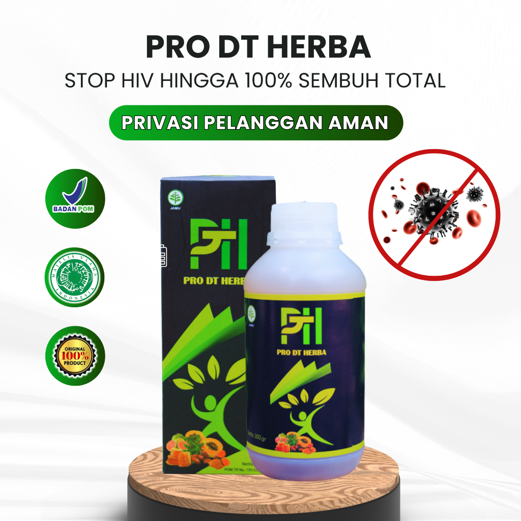 Obat HIV Aids Ampuh Sembuh Total Kekebalan  Daya Tahan Tubuh Imunitas Rusak Pro DT Herba 100% Ori