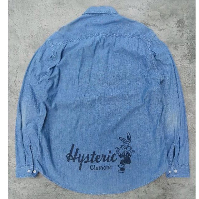Kemeja hysteric glamour original | hysteric glamour second | kemeja denim second | outer pria