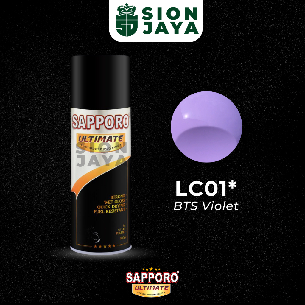 Pilox / Pylox / Cat Semprot Sapporo Ultimate Warna BTS Ungu LC01 BTS Violet