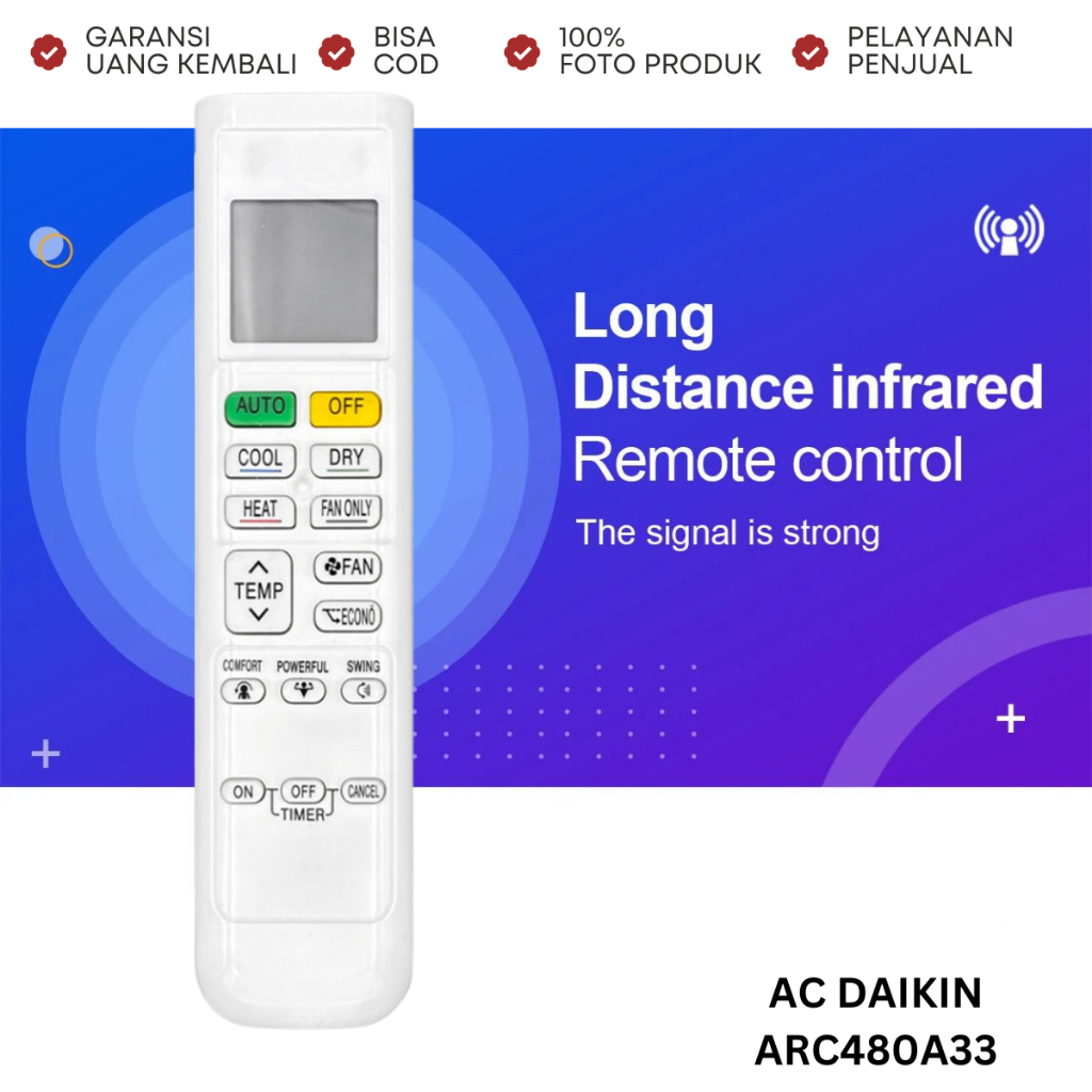 REMOTE AC DAIKIN INVERTER MULTI S ARC480A33