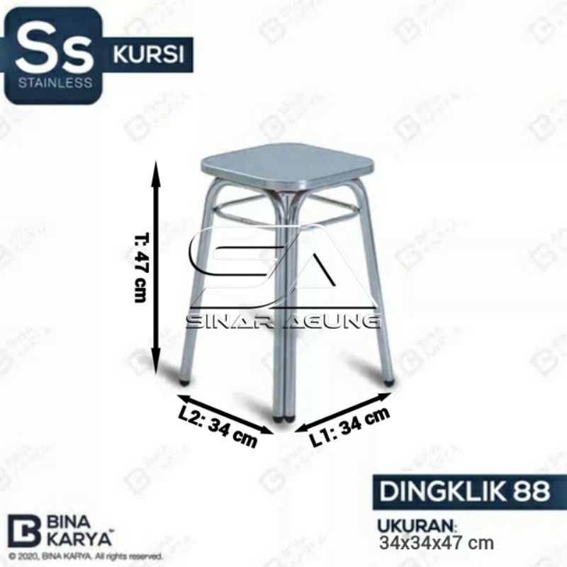 KURSI DINGKLIK 88 ALUMUNIUM BINA KARYA