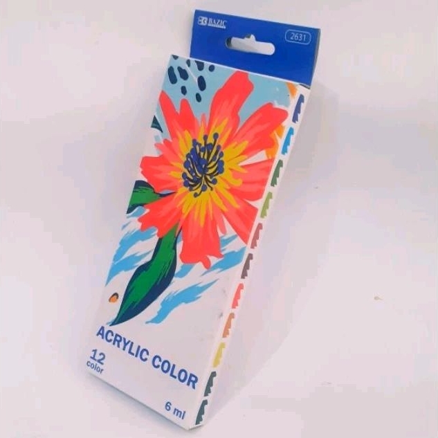 

Bazic Acrylic Color 12 color 6ml. cat akrilik 12 warna