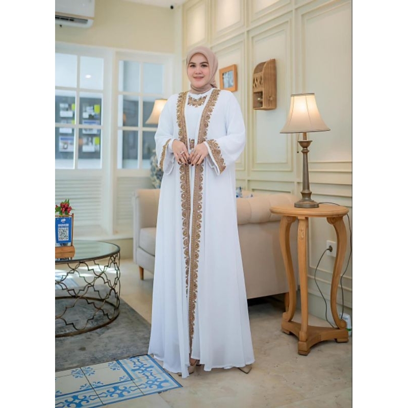 KAFTAN RAYA LEBARAN CERUTY BABY DOLL PREMIUM || SET KAFTAN CERUTY BABY DOLL MIX PAYET || KAFTAN MEWA