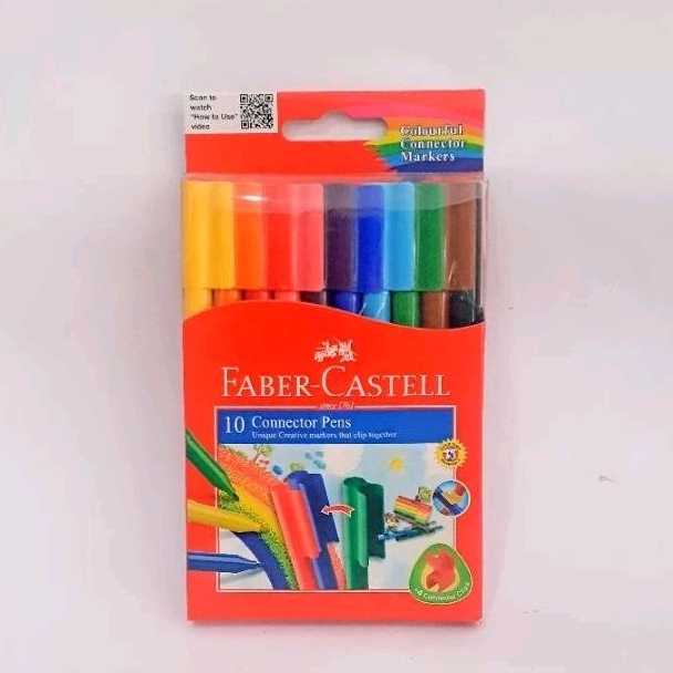

Faber-Castell 10 Connector Pens. spidol 10 warna