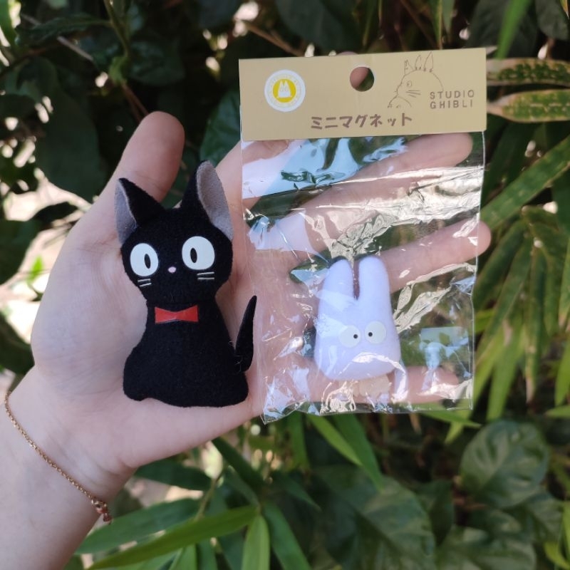 SUN ARROW Boneka Magnet Totoro Putih Jiji Cat - Kiki Delivery STUDIO GHIBLI ORIGINAL