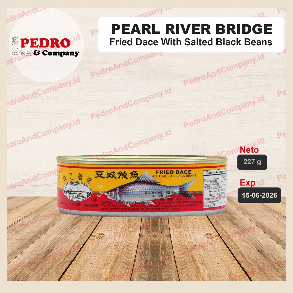 

Pearl river bridge fried dace salted black beans 227 gram - tausi ikan import