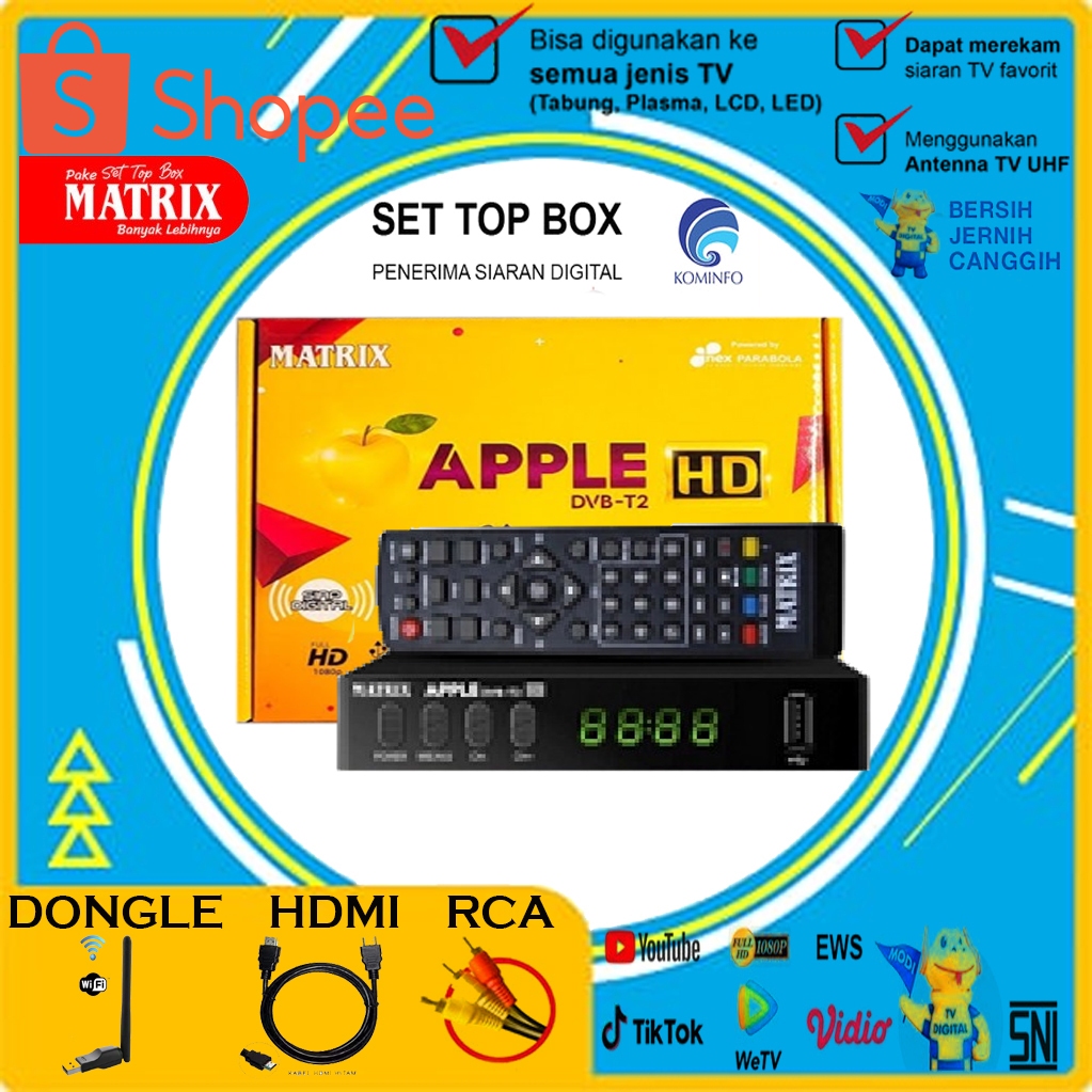 set top box matrix apple kuning