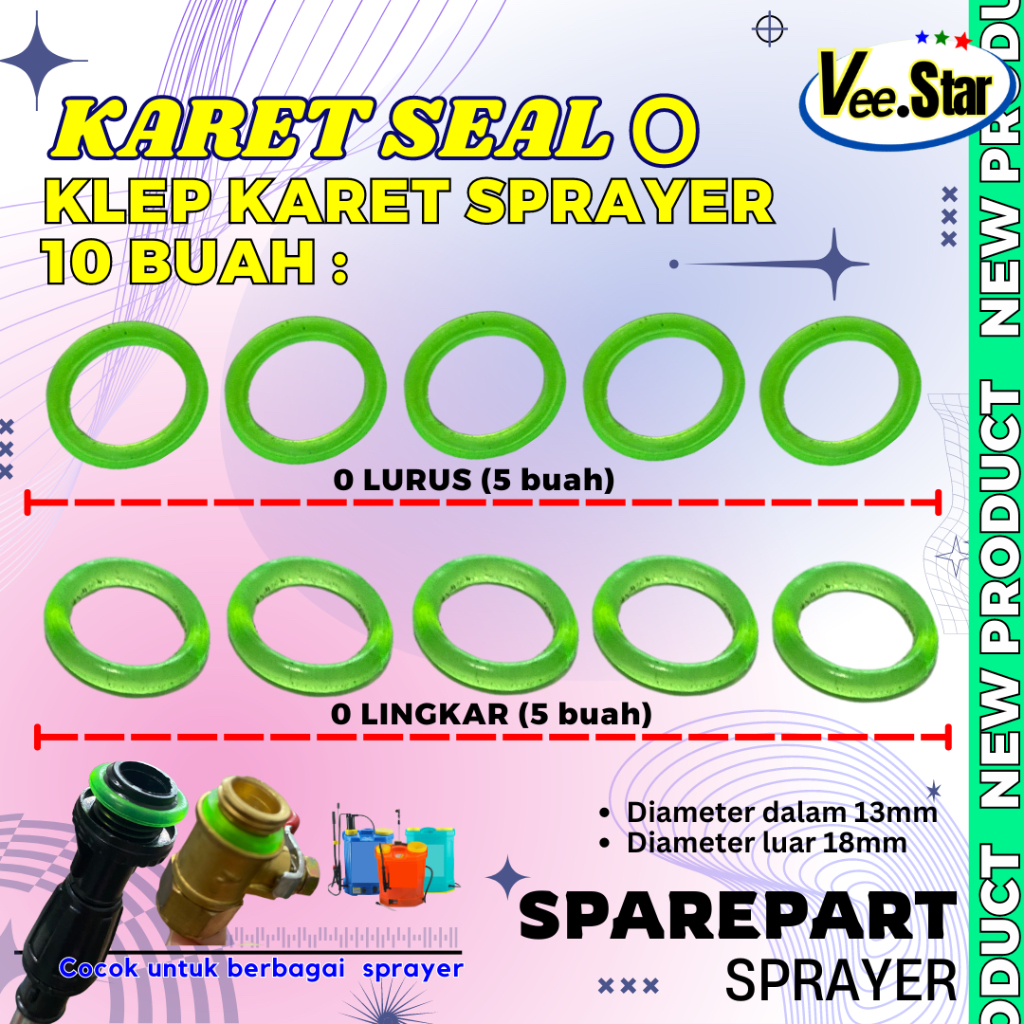 KARET SEAL RING 0 / KLEP KARET SEAL SPRAYER