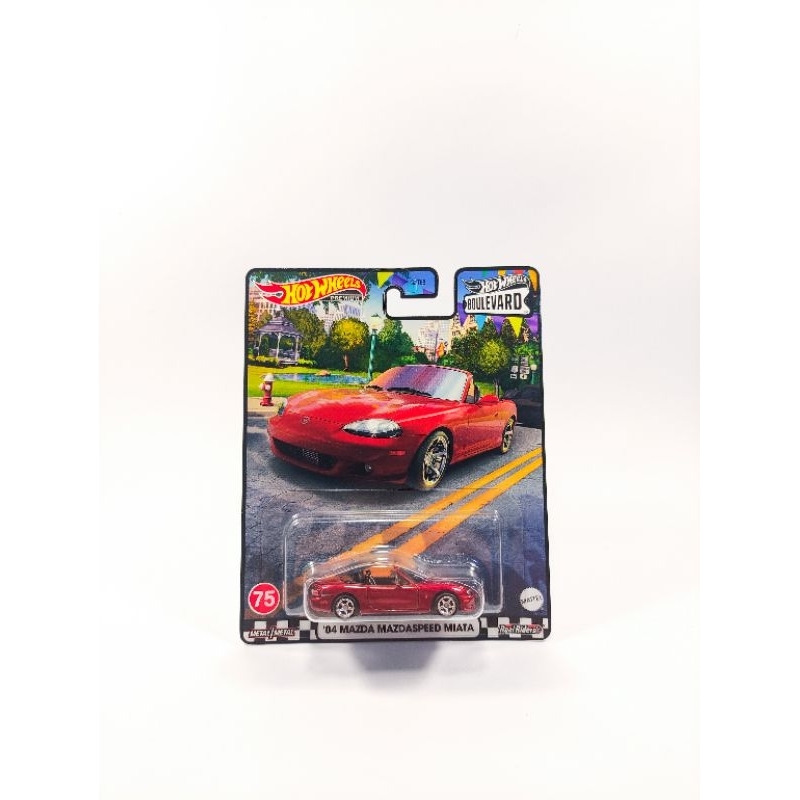 Hotwheels Boulevard Mazda miata and Porsche cayman biru