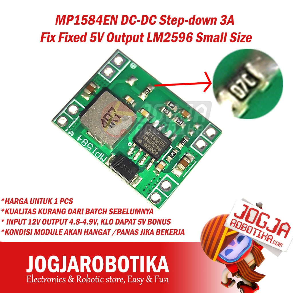 MP1584EN DC-DC Step-down 3A Fix Fixed 5V Output LM2596 Small Size