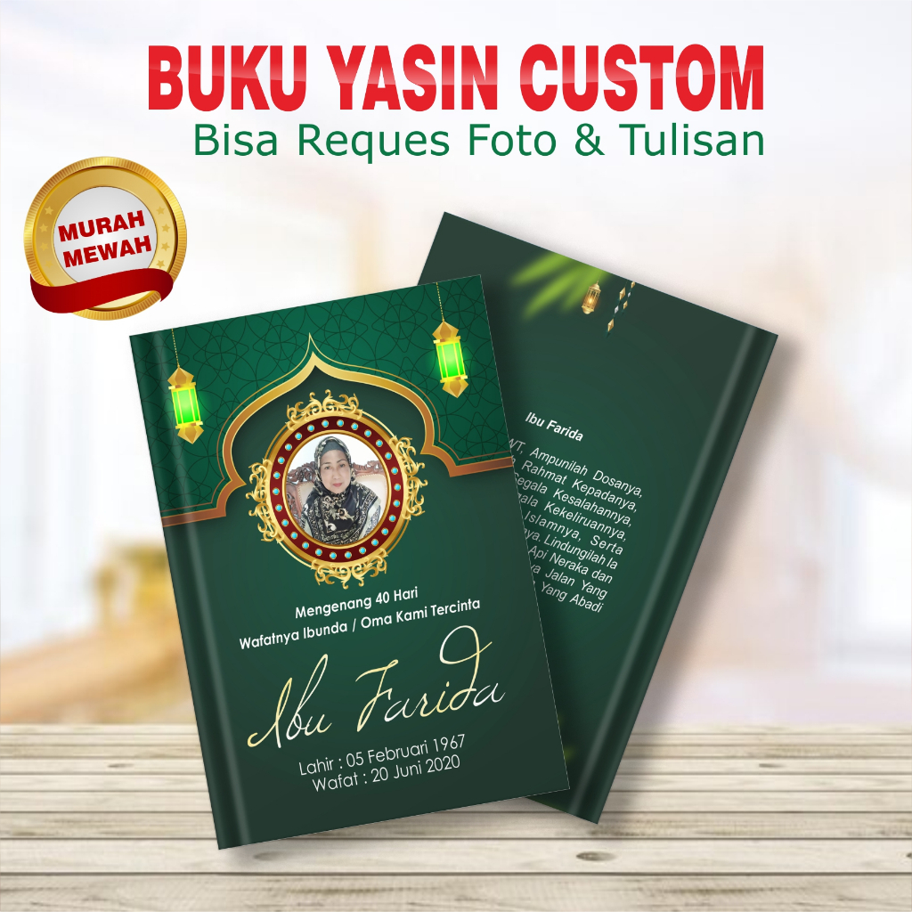 BUKU YASIN DAN TAHLIL | BUKU TAHLIL | YASIN BAHASA ARAB | BUKU YASIN CUSTOM | YASIN CUSTOM | MURAH